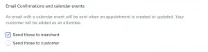 Sesami notification setting for merchants